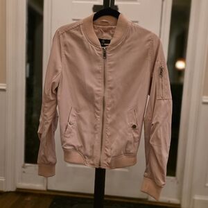 Misguided Light Pink Bomber Jacket - Women's Casual Zip-Up. NWOT. Size 4